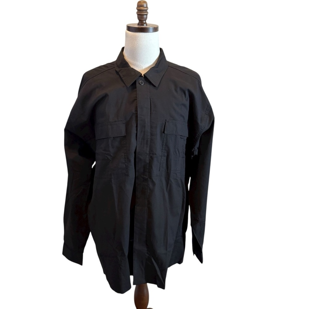 First Tactical Mens V2 BDU Long Sleeve Shirt 111008 Velocity Black Size 3XL Tall